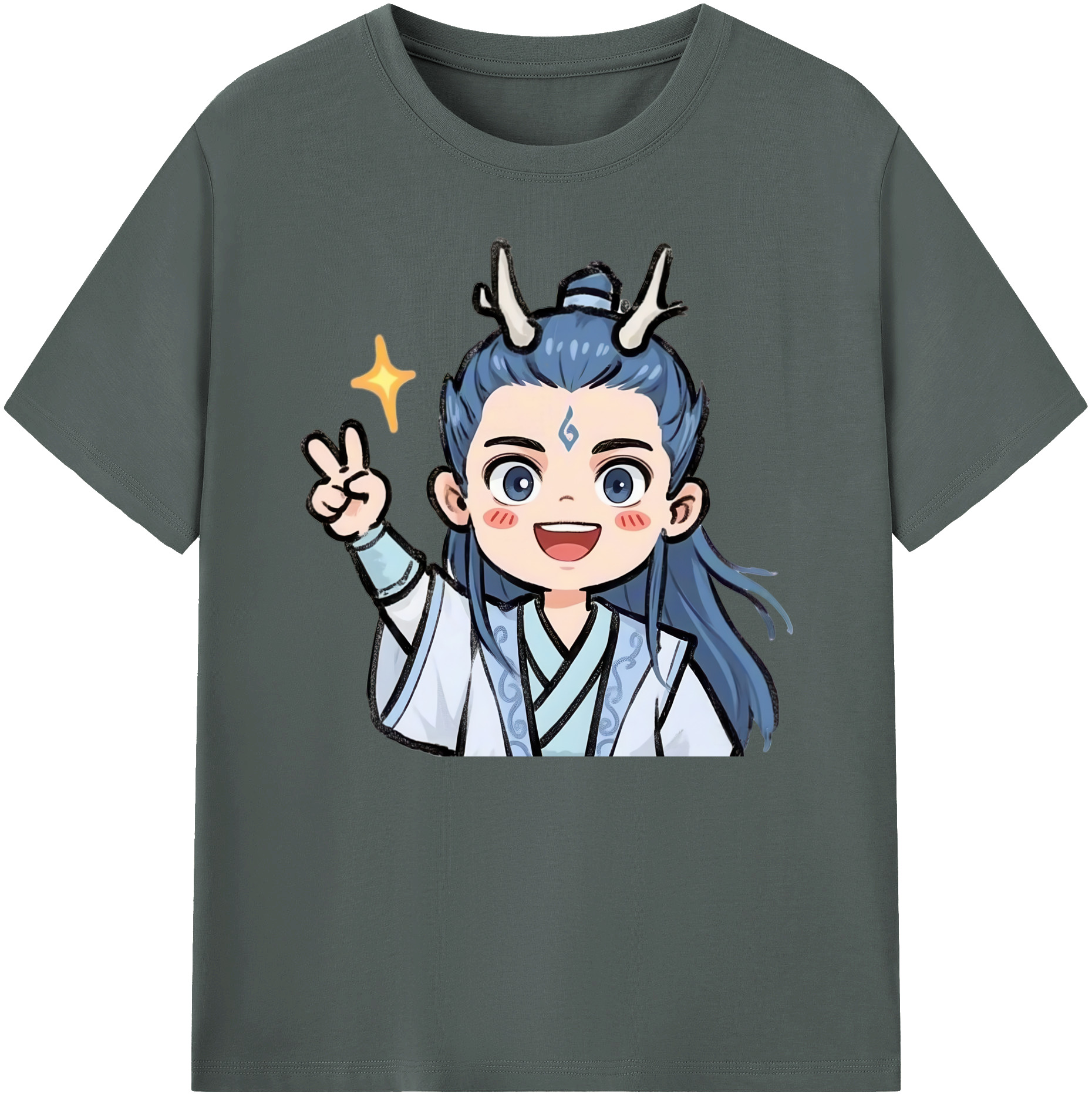（画像用） Ne Zha 2 ナタ 魔童の大暴れ 綿100％ メンズ半袖Tシャツ｜肌触りやわらか＆通気性
